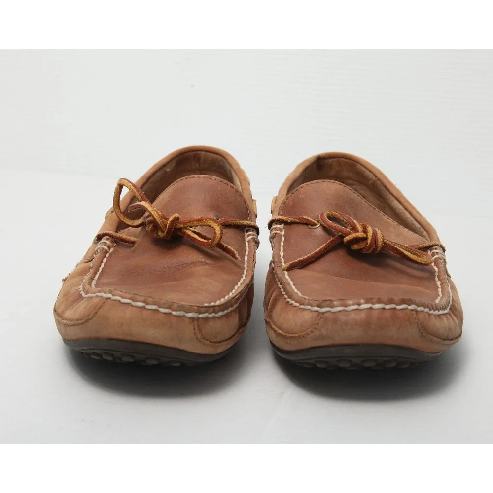Polo Ralph Lauren Men's 10D Wyndings So-Dry Leather Driver Moccasins Loafers Tan